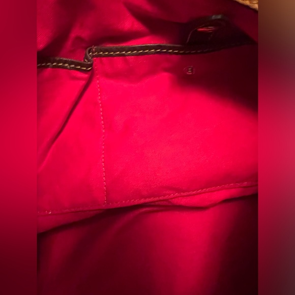 Dooney & Bourke Oring Orange Sunset Large Hobo Leather Purse - Picture 8 of 11